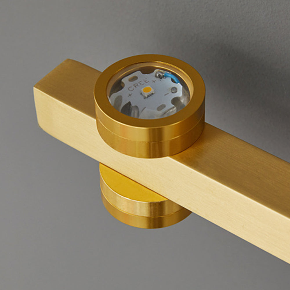 Freja - Moderne LED-Wandleuchte, Schwarz/Gold, Badezimmer, Metall
