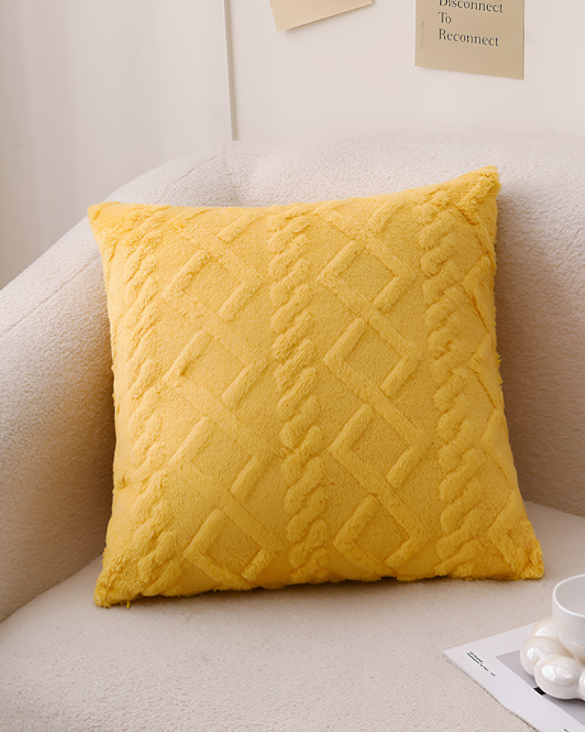 ZenWeave – Luxuriöses Reliefkissen mit subtiler geometrischer Gestaltung für einen stilvollen Innenraum