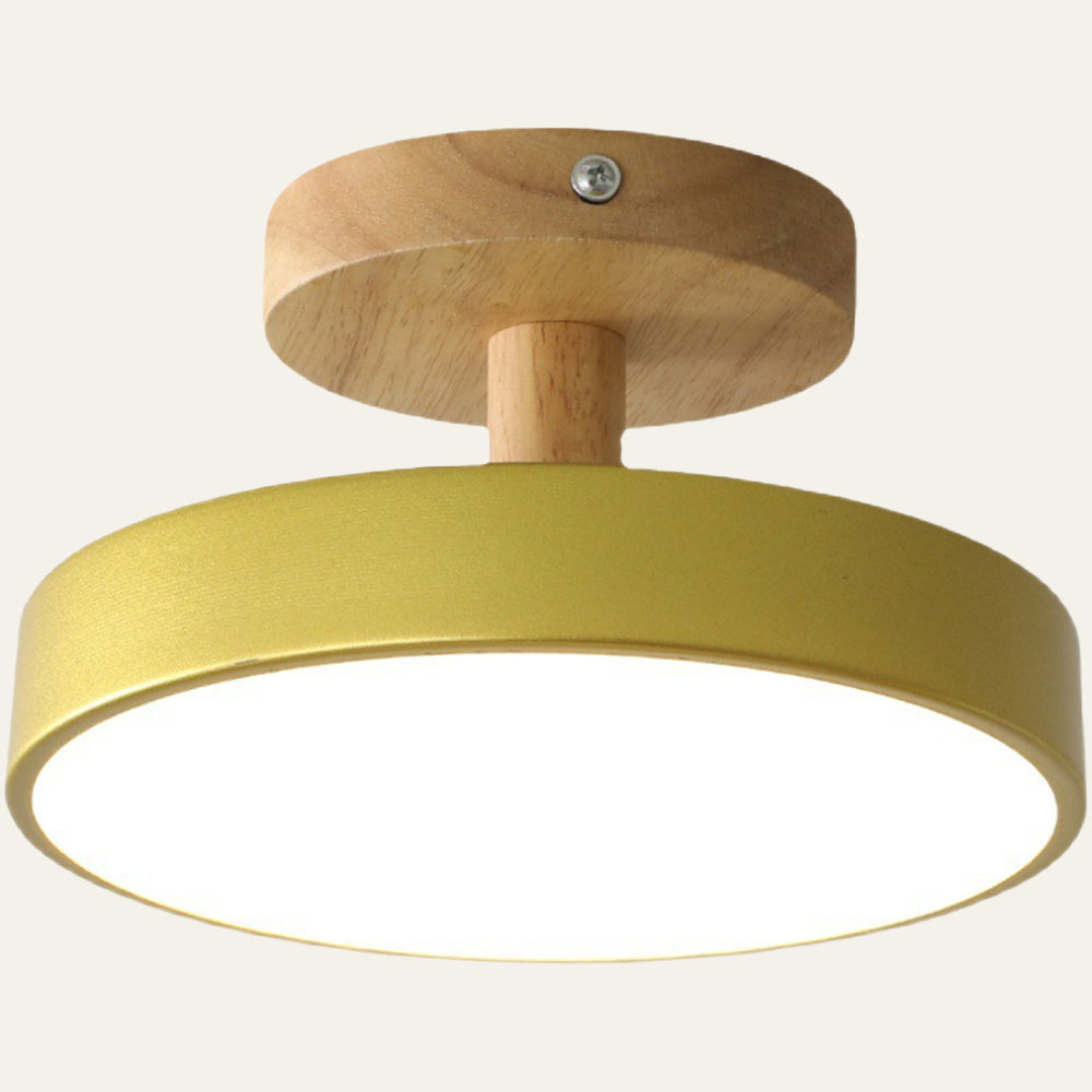 Moderne Holz LED Deckenleuchte