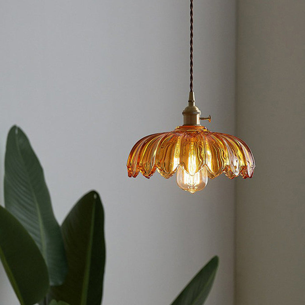 Garduru BLUME Hängeleuchte – Gläserne Deckenlampe