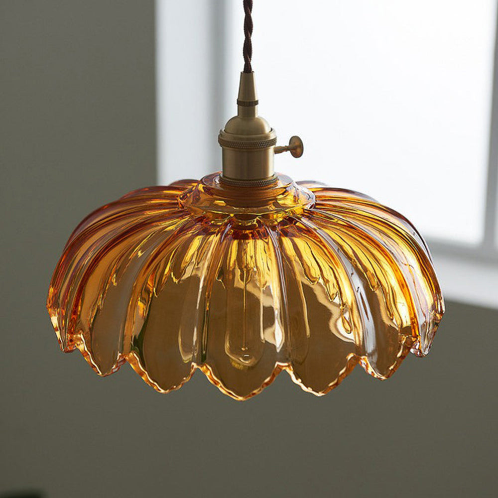Garduru BLUME Hängeleuchte – Gläserne Deckenlampe