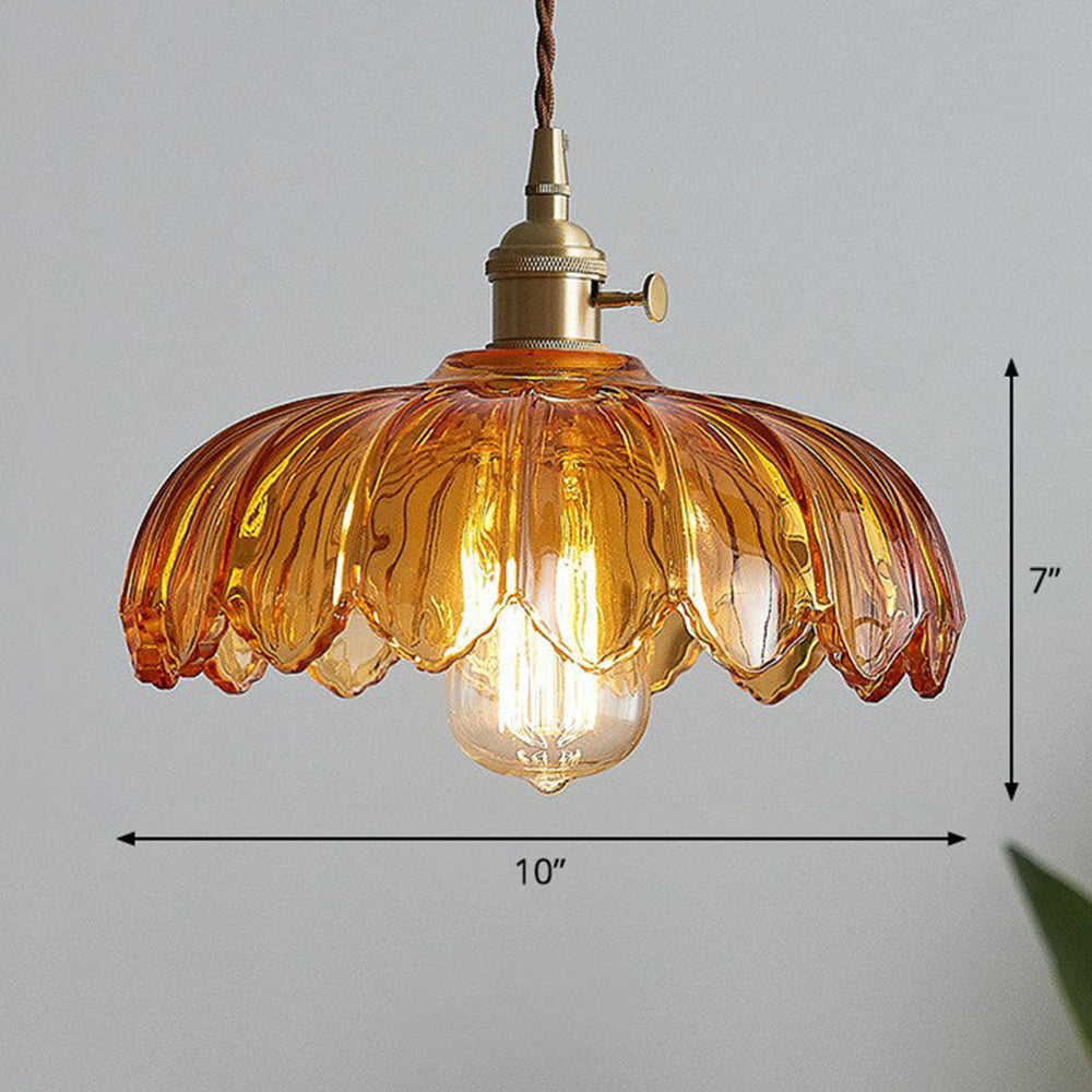 Garduru BLUME Hängeleuchte – Gläserne Deckenlampe