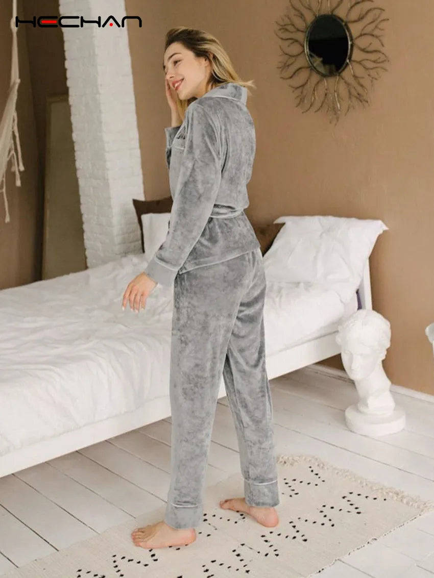 Luxuriöses Samt Pyjama-Set
