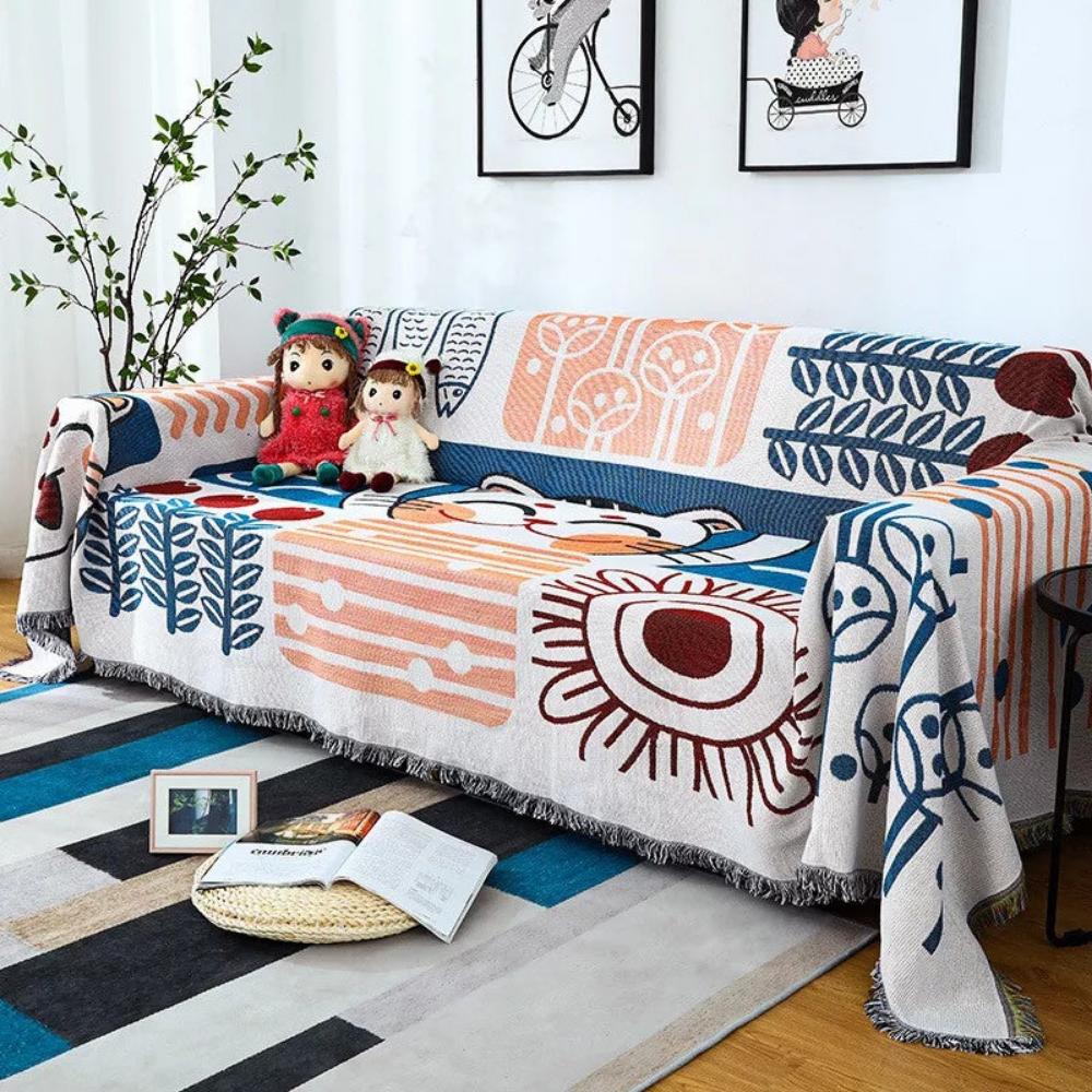 Tassel Tide Wendbare Sofaauflage