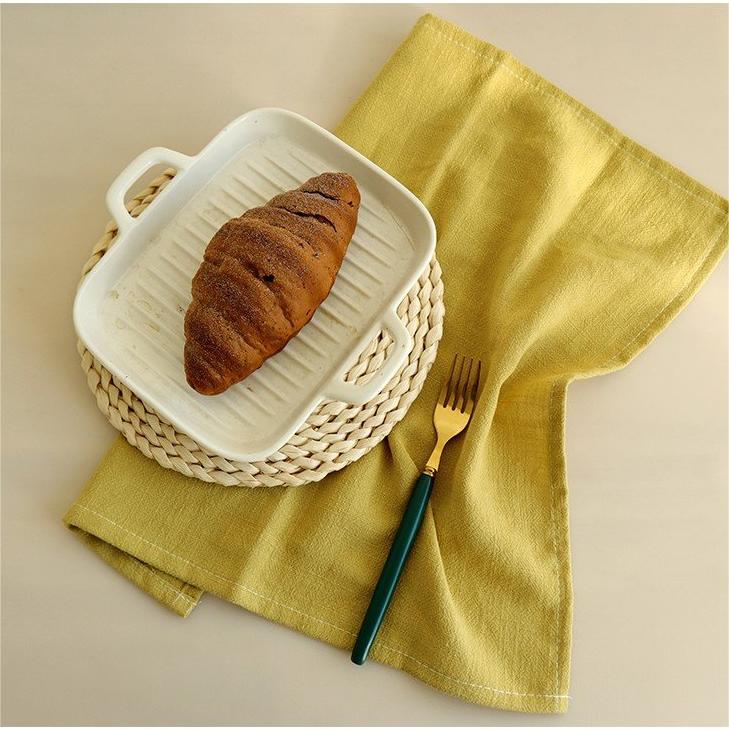 Minimalistische Schlichte Farb Baumwoll-Leinen Servietten - Set von 4