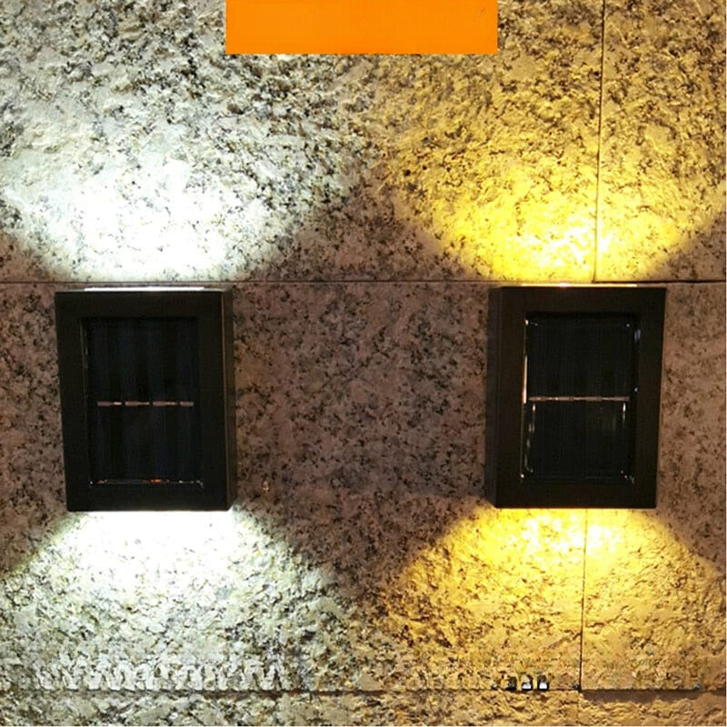 Moderne Solarbetriebene Wandlampe – Außenbeleuchtung für Terrasse & Fassade