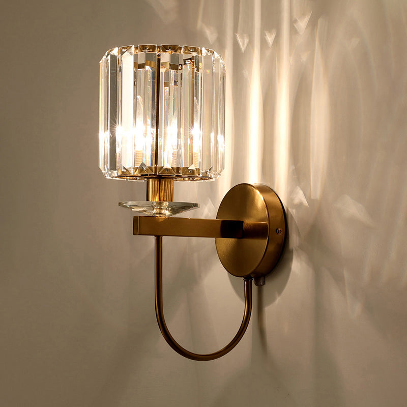 Wandleuchte Gold Kristall Modern Wandlampe