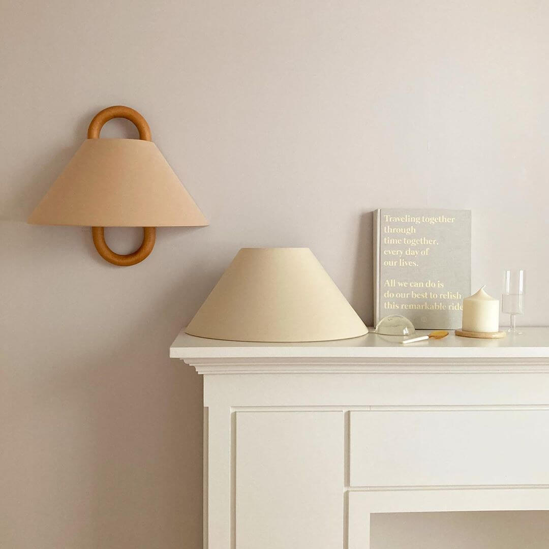 Wandleuchte Moderne Holzstoff Wandleuchte Lampe