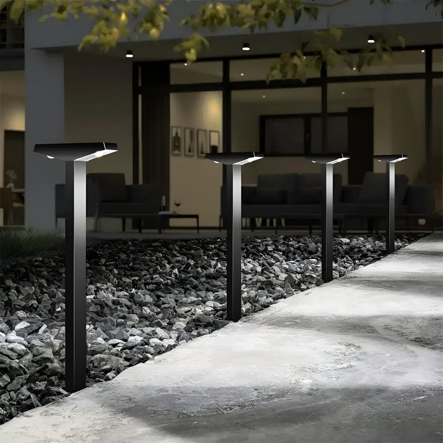 4er Set Solar Gartenleuchten für Außenbereich – Energieeffiziente Beleuchtung für Terrasse und Garten