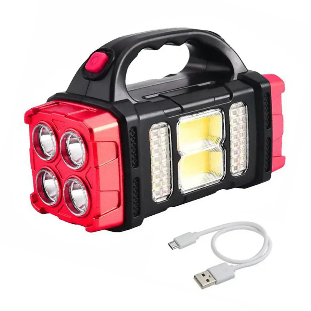 3-in-1 Notfall Taschenlampe mit USB-Ladung und praktischem Tragegriff