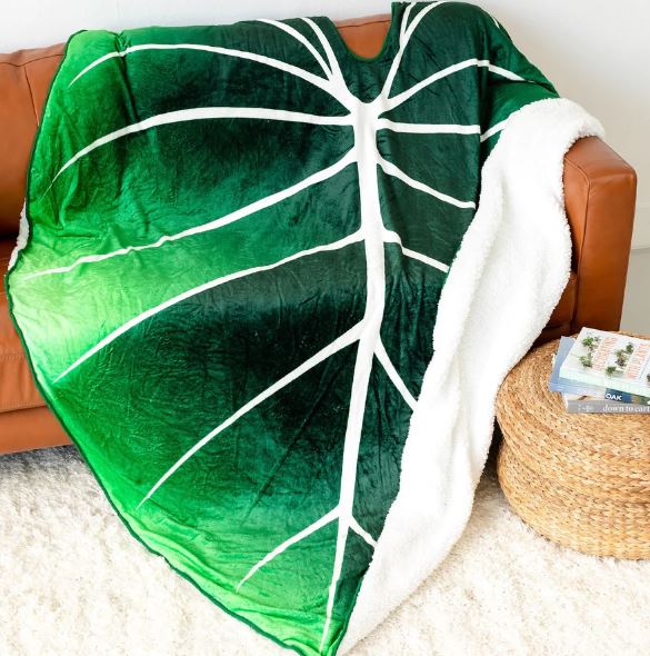 LeafyLuxe™ - Blattförmige Vlies-Decke