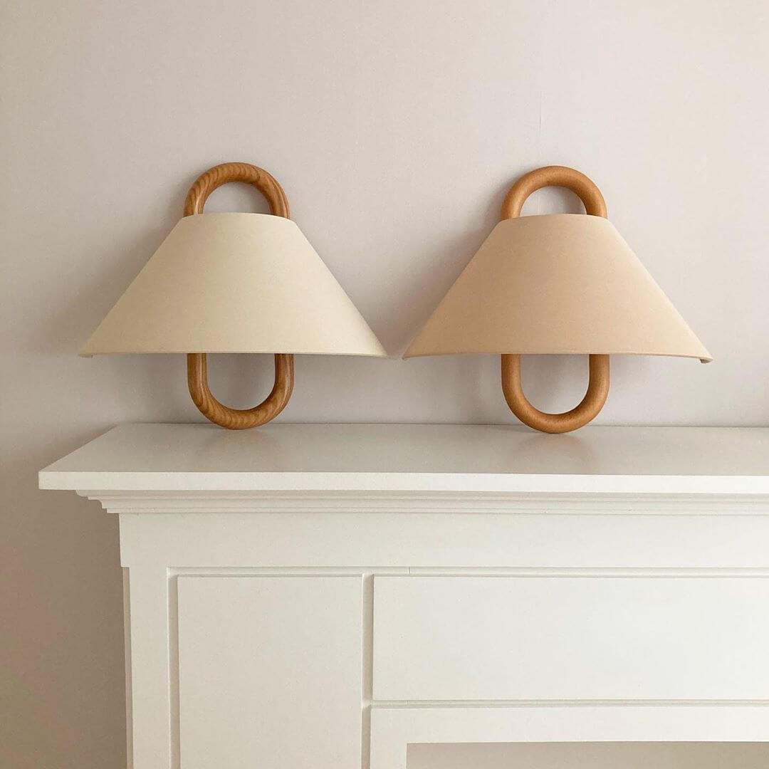 Wandleuchte Moderne Holzstoff Wandleuchte Lampe