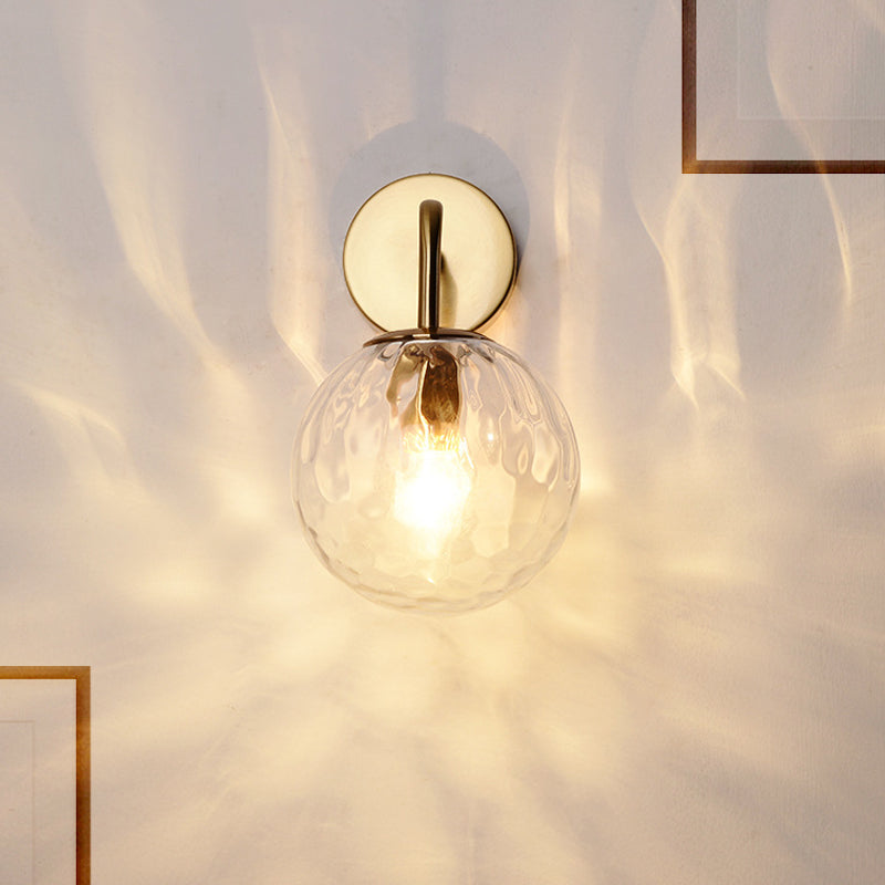 Wandleuchte Moderne Glas Globe Wandleuchte Goldfinish
