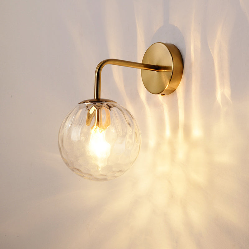 Wandleuchte Moderne Glas Globe Wandleuchte Goldfinish