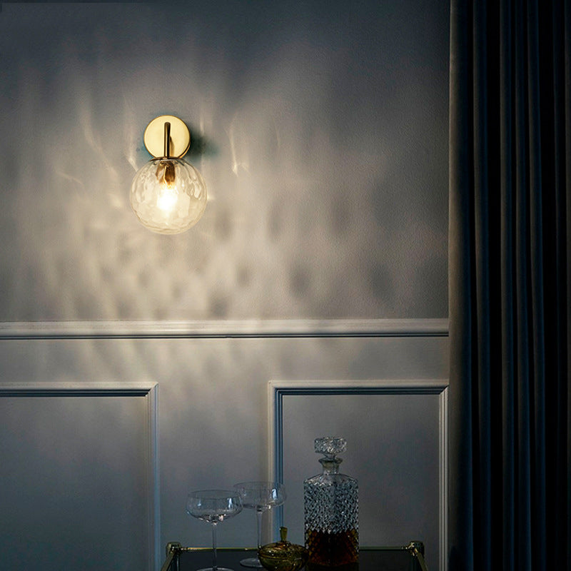 Wandleuchte Moderne Glas Globe Wandleuchte Goldfinish