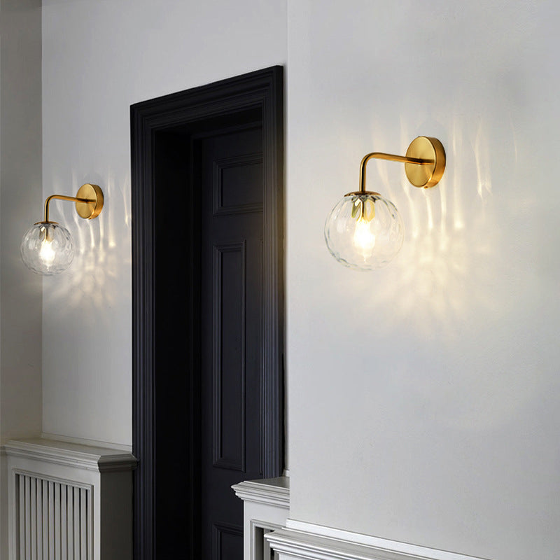 Wandleuchte Moderne Glas Globe Wandleuchte Goldfinish