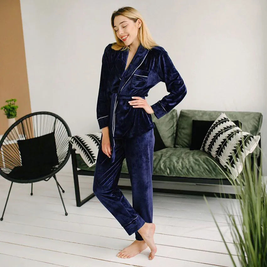 Luxuriöses Samt Pyjama-Set