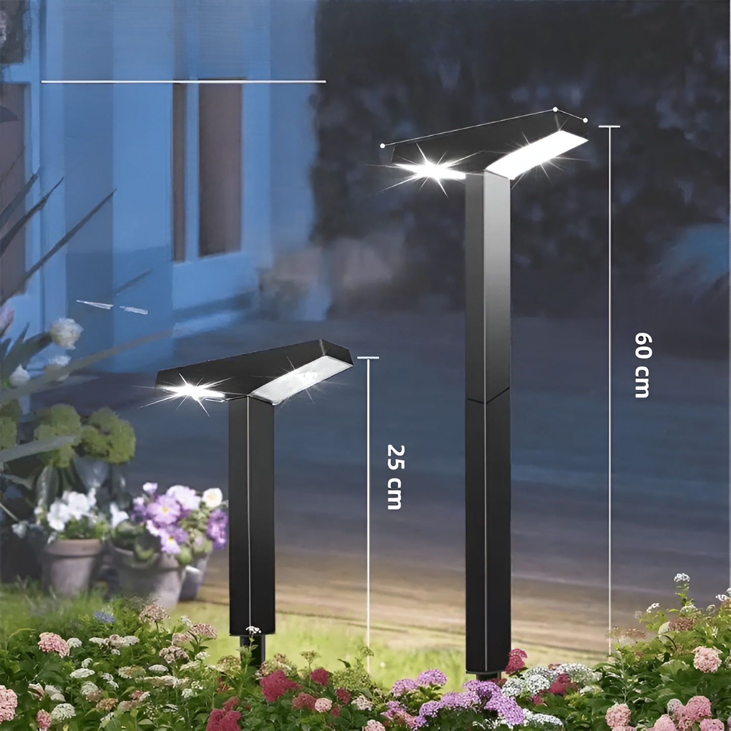 4er Set Solar Gartenleuchten für Außenbereich – Energieeffiziente Beleuchtung für Terrasse und Garten