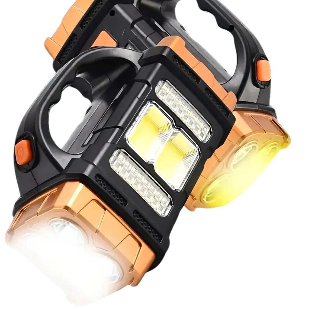 3-in-1 Notfall Taschenlampe mit USB-Ladung und praktischem Tragegriff