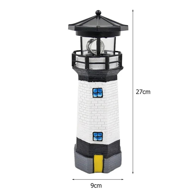 Garduru - Solarbetriebene Leuchtturm-Gartenlampe für stilvolle Außenbeleuchtung