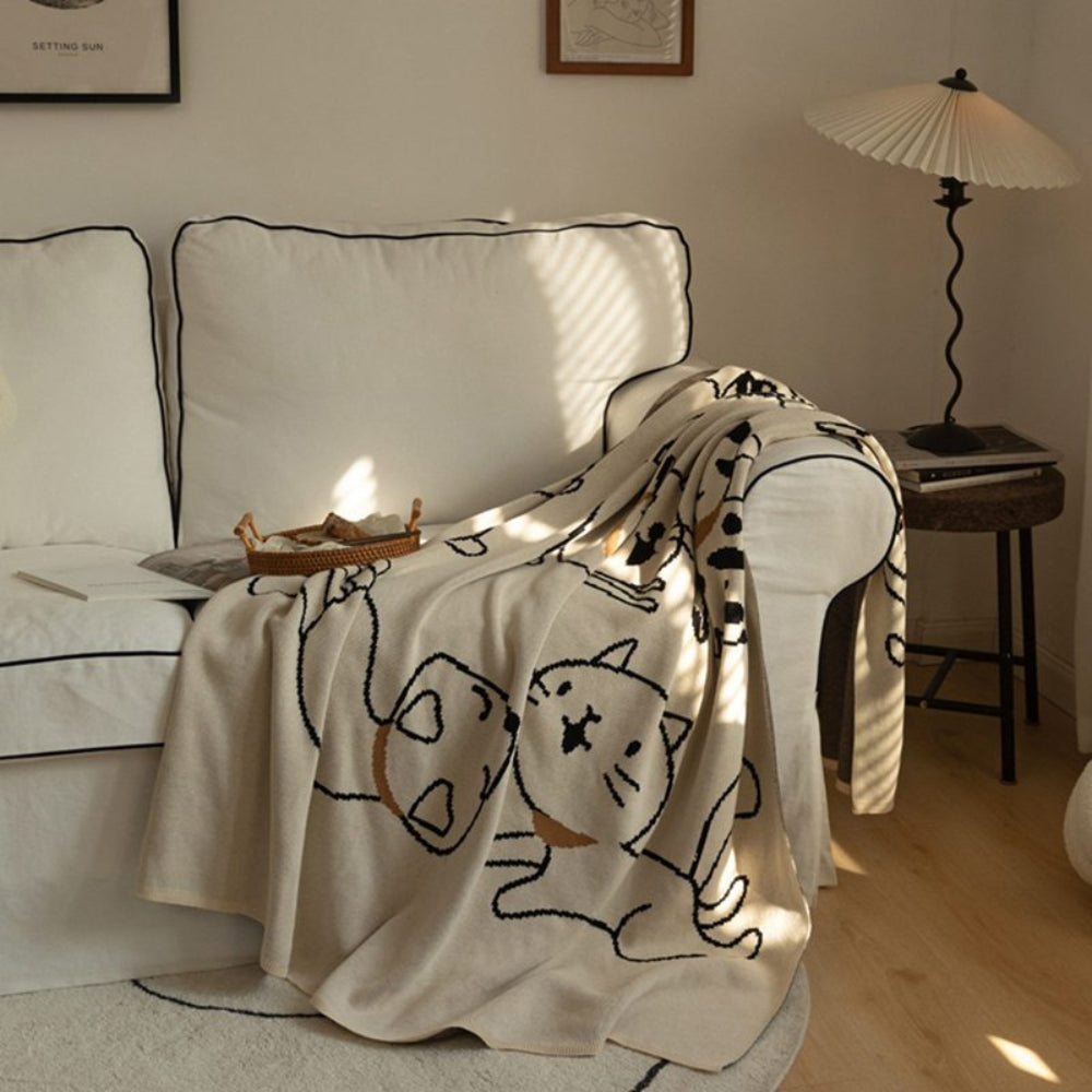 Purrsoft Baumwoll-Nap-Decke