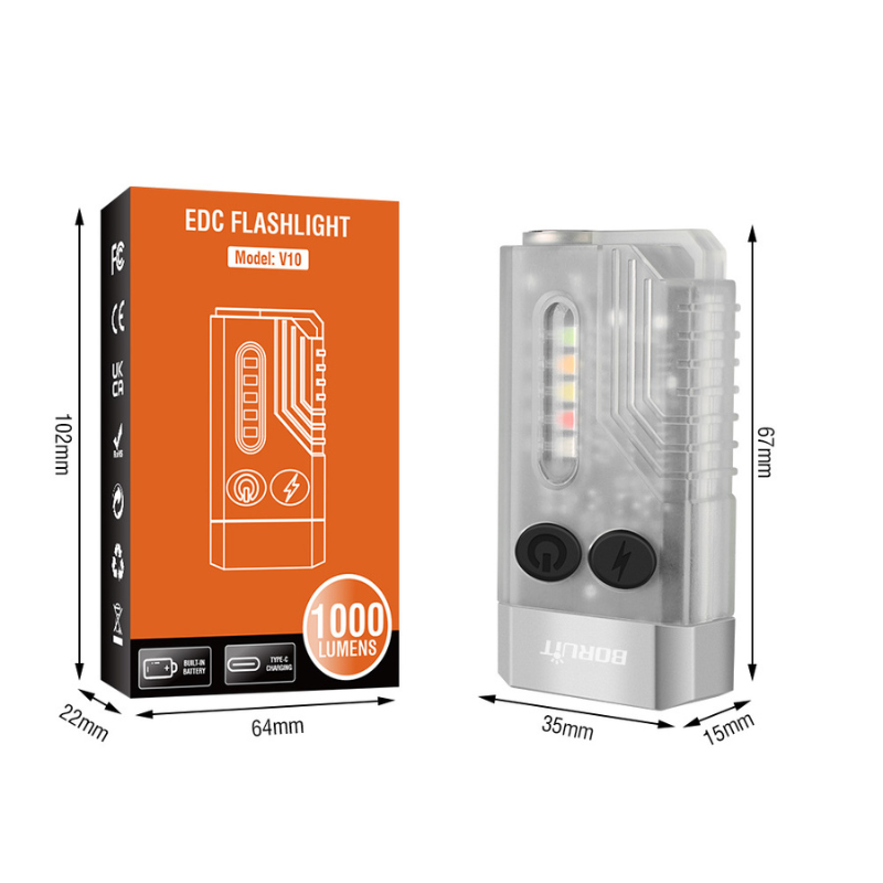 Rayvia 1000 Lumen EDC Taschenlampe USB-C wiederaufladbar