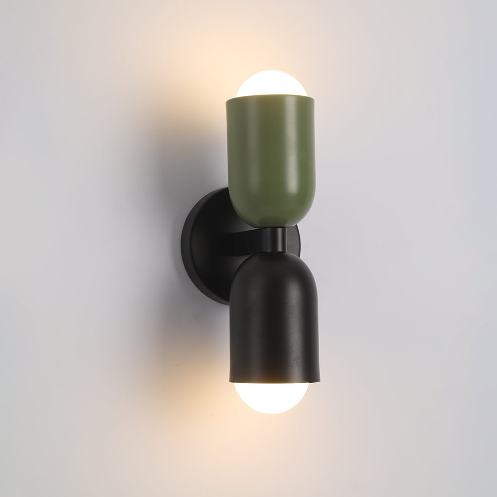 Morandi Moderne LED-Wandleuchte 2-flammig Schwarz Innen/Flur Metall