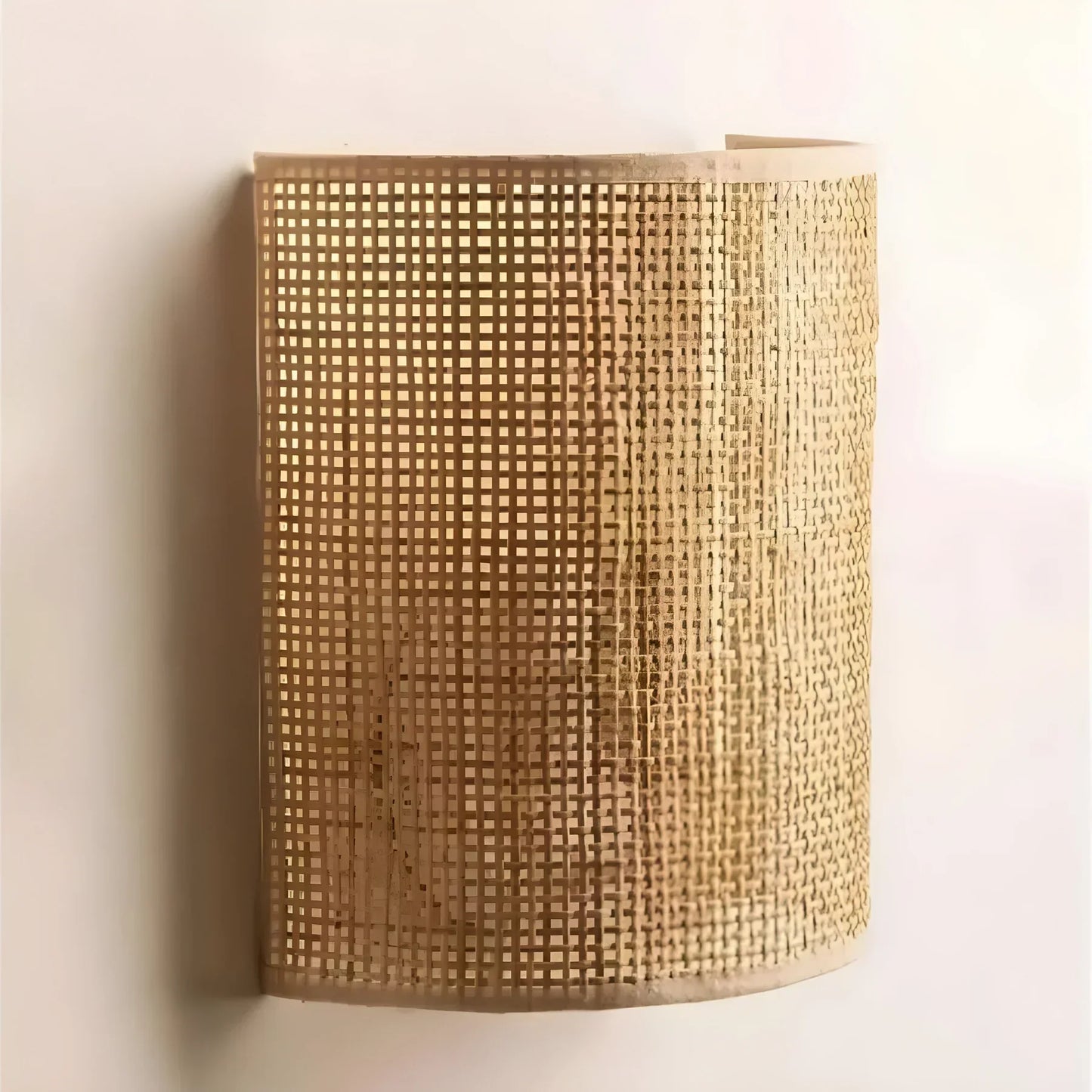 Geflochtene Rattan-Wandleuchte