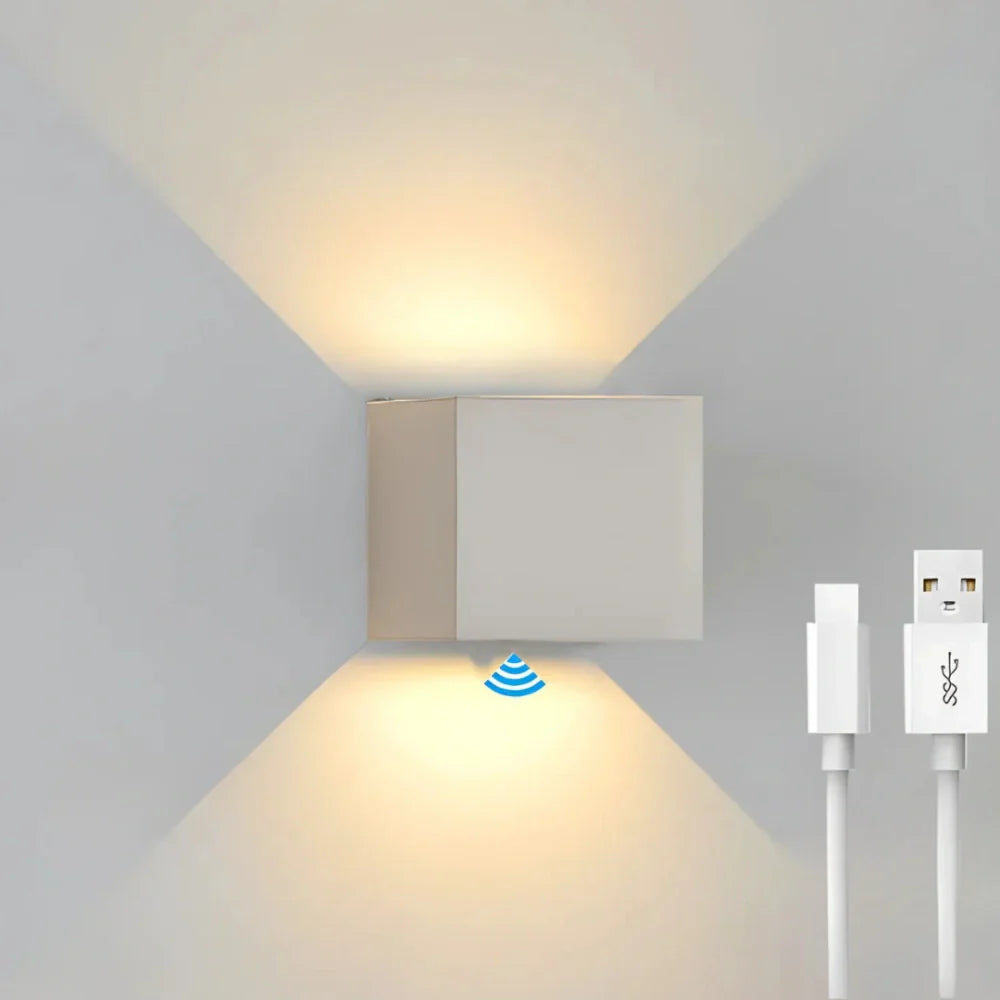Moderne schwarze Aluminium-Wandlampe