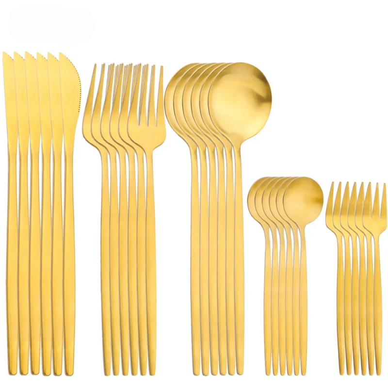 LuxeCut – Stilvolles Edelstahl Besteckset mit zeitlosem Design, 30 Teile