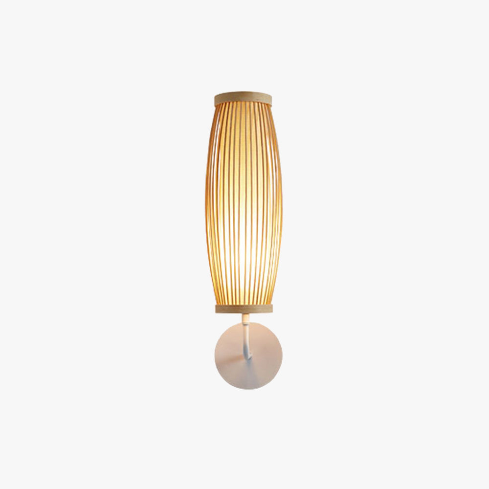 Muto Japanische LED-Wandleuchte – Innenbereich – Schlafzimmer/Wohnzimmer – Bambus