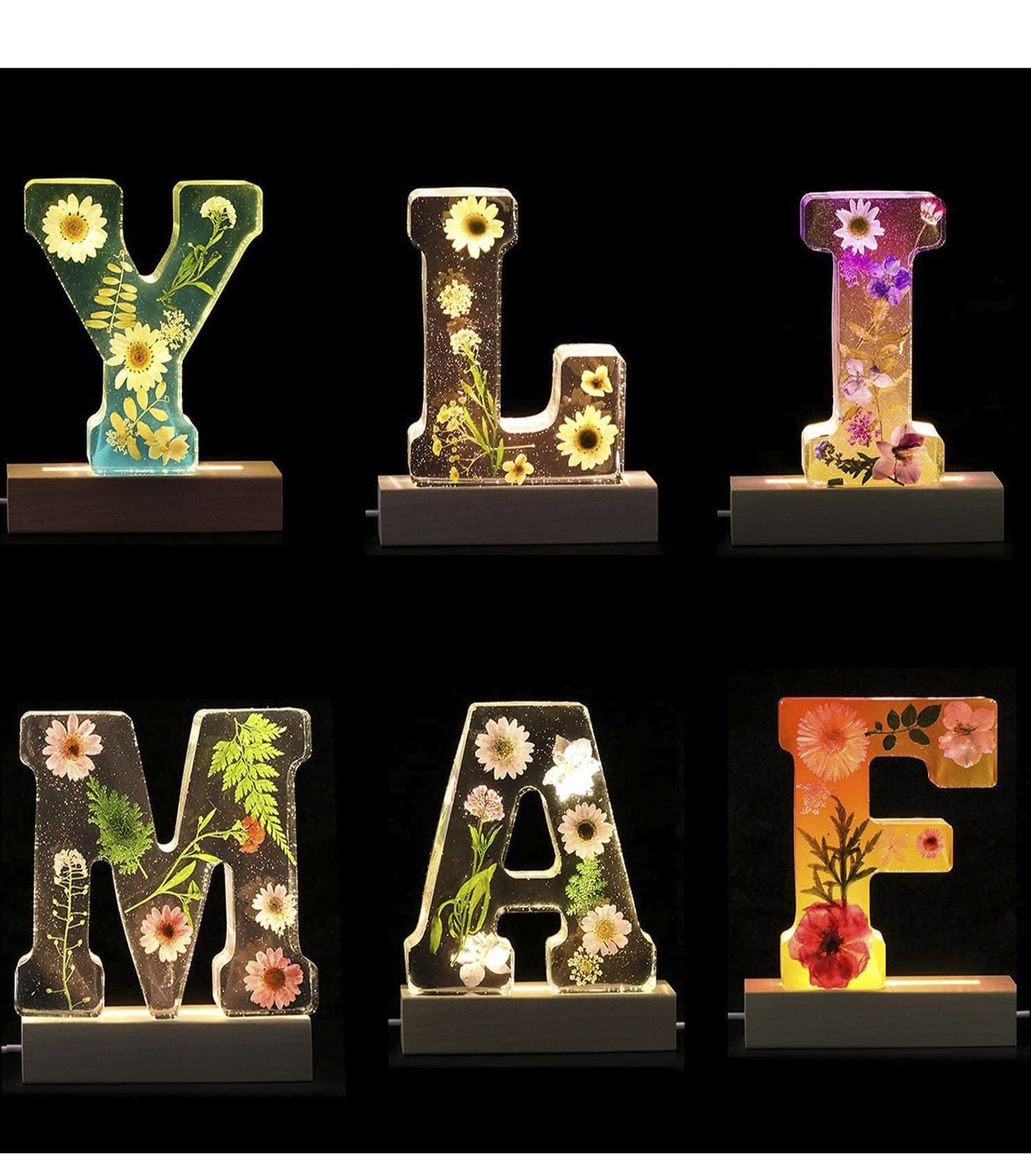 LED Buchstaben Blumen