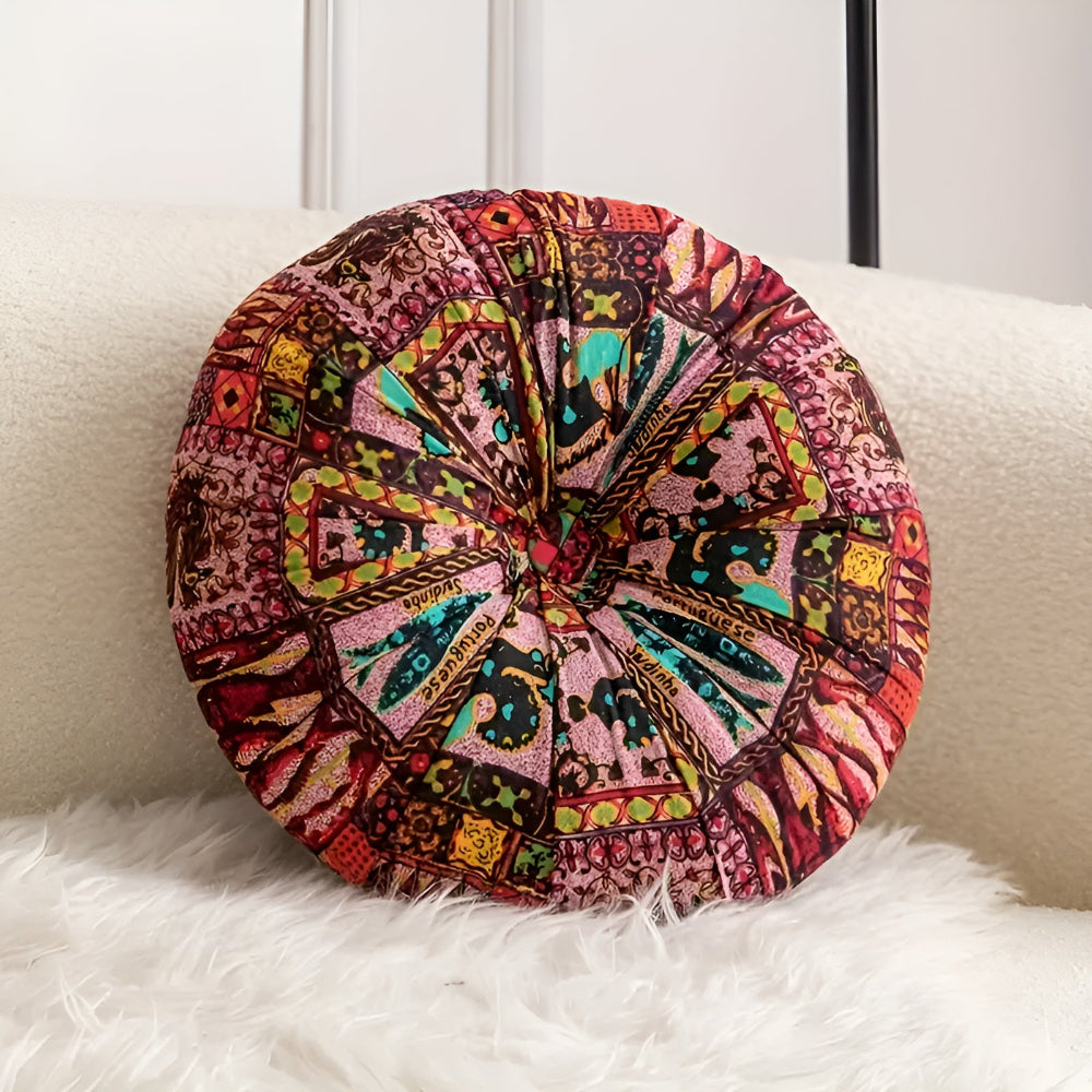 Boho runder Sitzkissen
