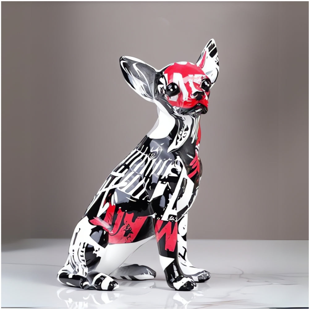 Street Art Chihuahua Skulptur