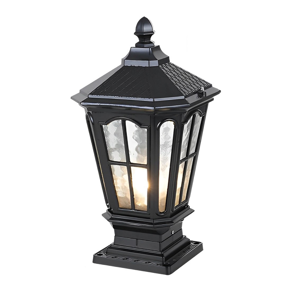 Outdoor Solar LED Schwarze Gartenpfostenlampe
