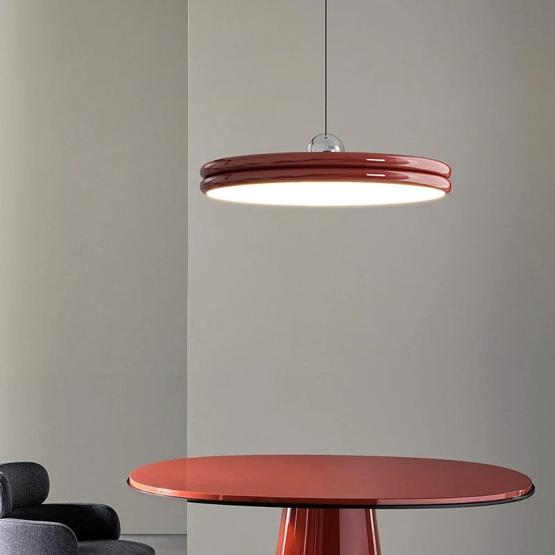 Moderne LED-Hängelampe mit Dimmfunktion und verstellbarer Kabellänge - Pendelleuchte aus Metall und Acryl
