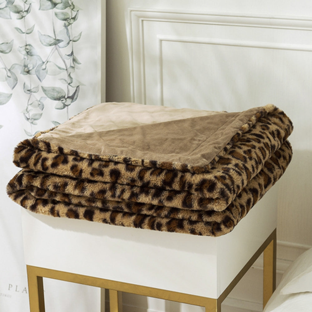 Wild Eleganz Leopardenmuster Decke