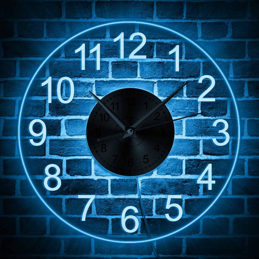 LED Wanduhr mit Acryl-Design für Wohn- und Bürodeko