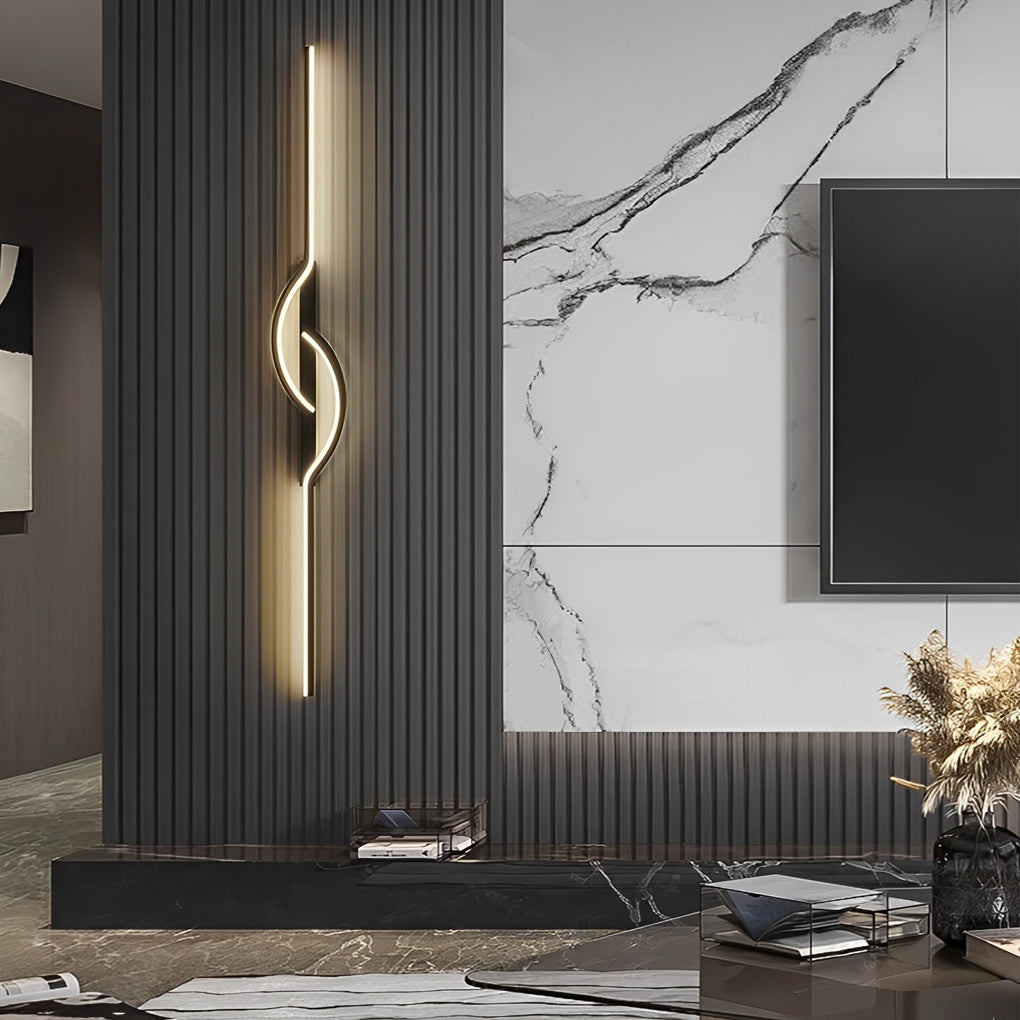Wandleuchte Modern Schwarz Aluminium LED Leuchte