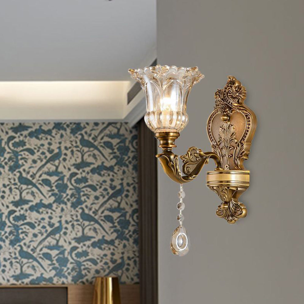 Félicie Vintage Wandleuchte - Innenbereich - Zweiflammig - Gold - Schlafzimmer/Wohnzimmer - Metall