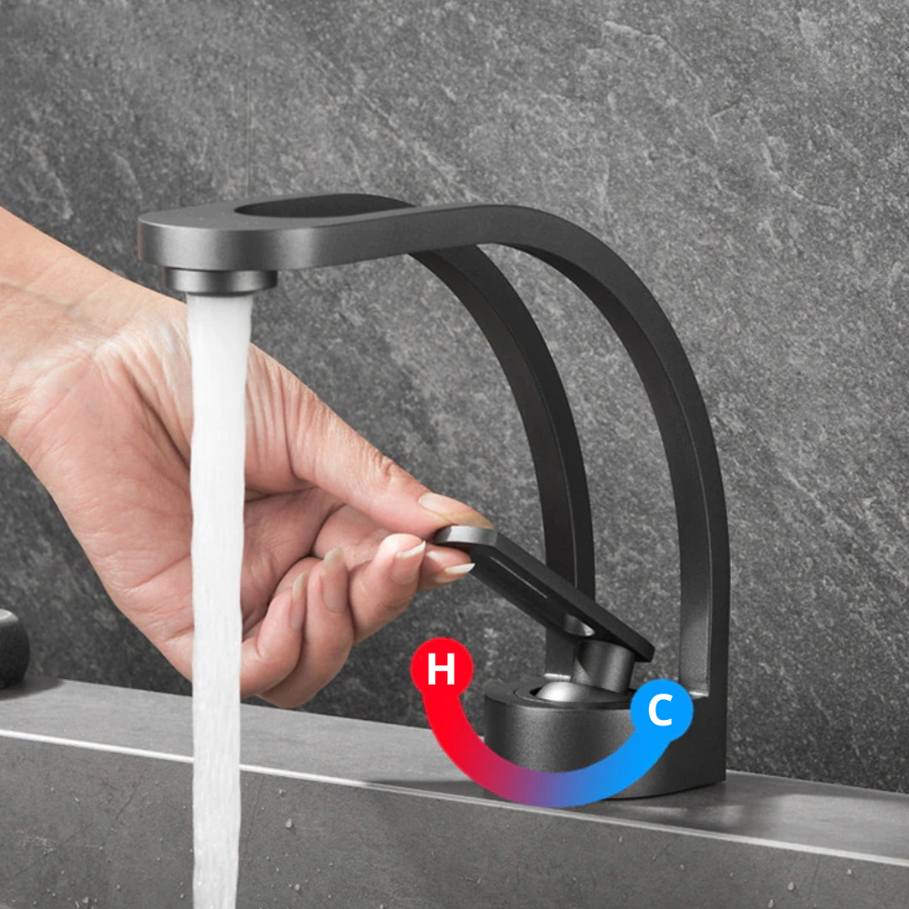 Innovativer Badezimmer-Wasserhahn mit Dual-Channel-Design – Für kaltes & warmes Wasser getrennt