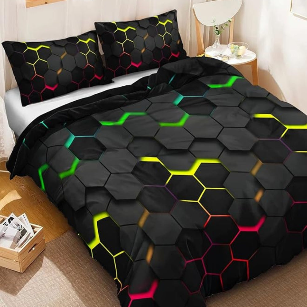 Prisma Hive | 3-teiliges Bettdeckenbezug-Set