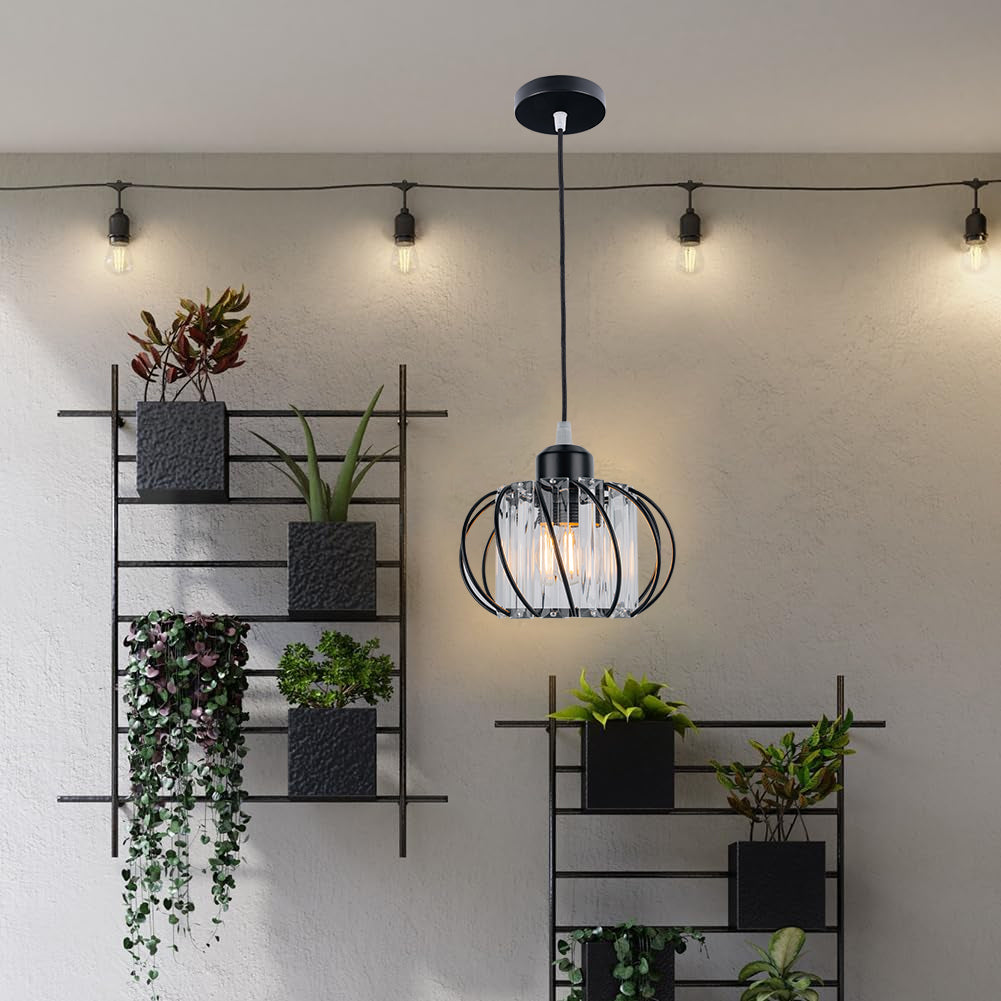 Pendelleuchte Schwarze Glasglobus Deckenleuchte