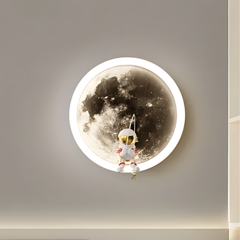 Mond LED Wandleuchte für das Kinderzimmer, Wohnkultur, Weltraum-Themenbeleuchtung