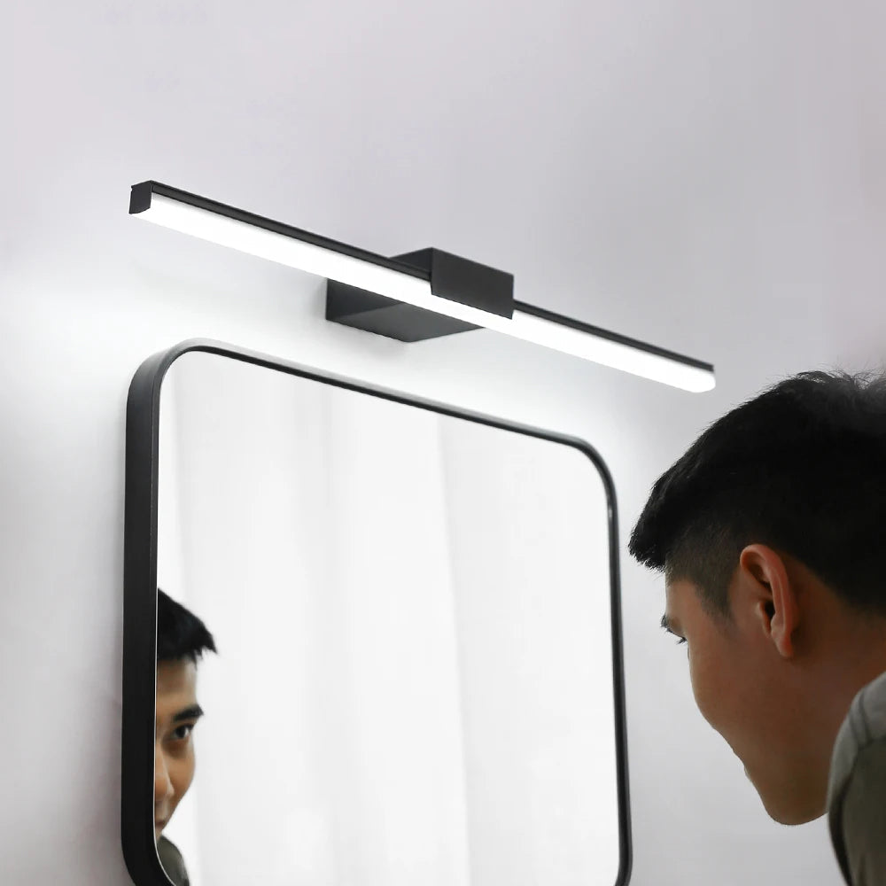 LED Badezimmer Wandlampe Aluminium Spiegel Lampe Schwarz Weiß Schminklampen
