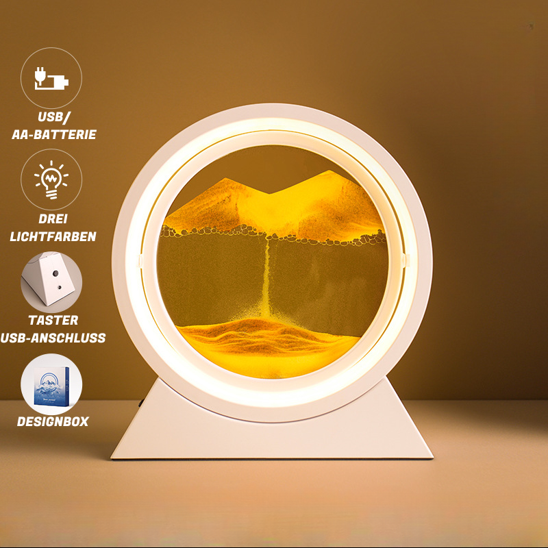 3D Sanduhr mit LED Beleuchtung - mobiles Kunstwerk, Art, WW, KW, Tageslicht