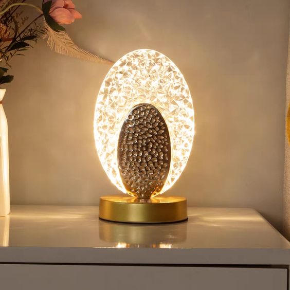 Garduru & Luxus Pauw Tafellampe - CrystalGlow