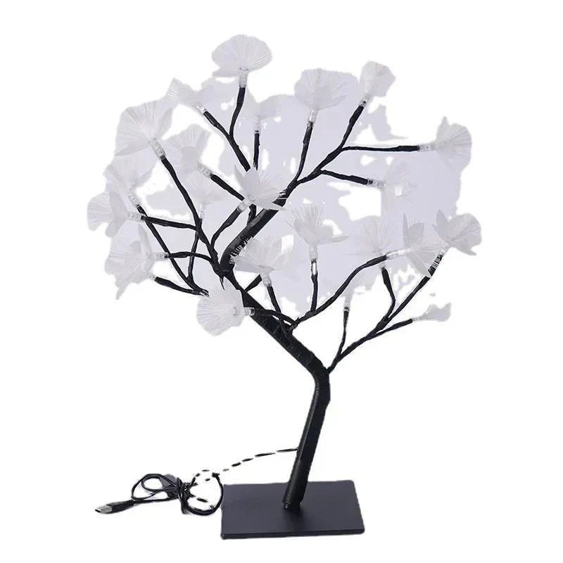 Bonsai-Lampe mit Rosen für Wohnkultur und Büroumgebungsbeleuchtung