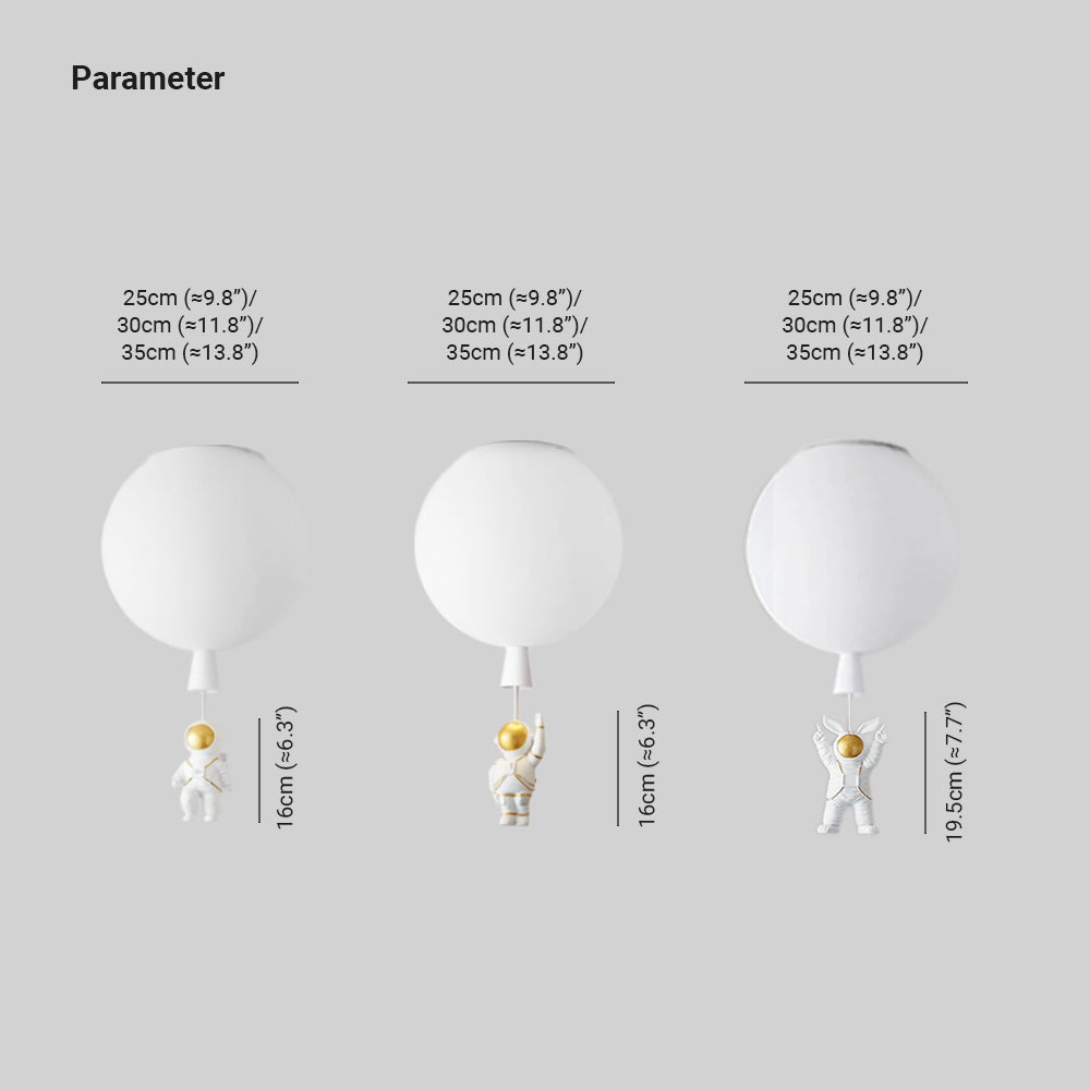 Garduru Moderne Mond & Astronaut LED Deckenleuchte – Verspielt Weltraum-Themenlampe