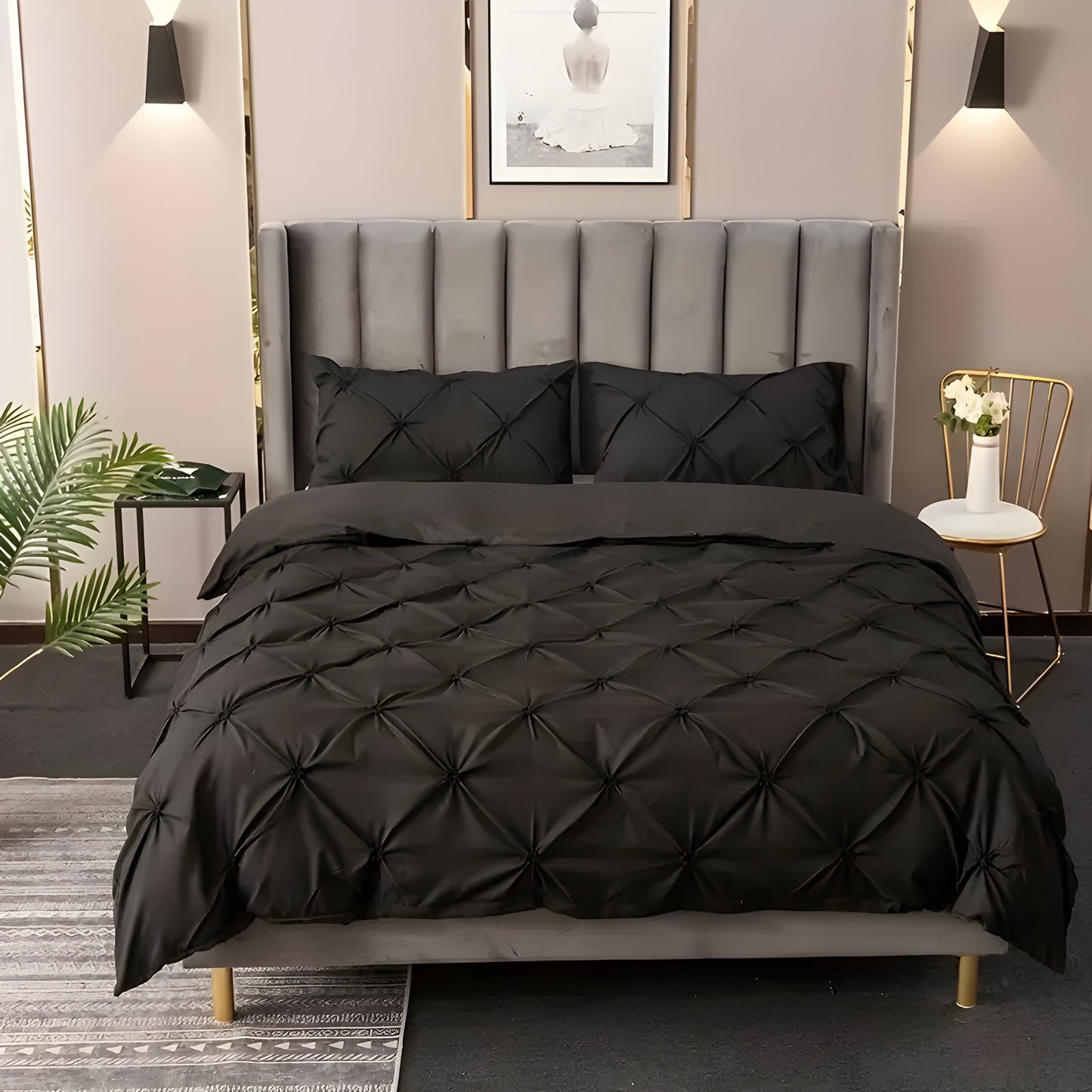 Garduru Duvet Set - Kneifen Quetschfalten-Bettdecke Set